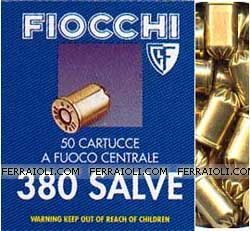 FIOCCHI CARTUCCE A SALVE Cal.380 (50 pezzi)