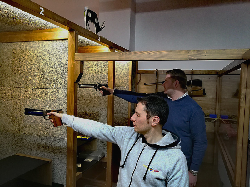 Giuseppe al poligono Shooting Gallery